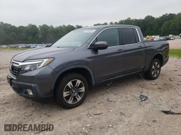 2017 Honda Ridgeline RTL-T with VIN 5FPYK3F65HB027242, listed as a Copart auction lot 62584355 with 43,165 mi miles and Salvage title. Bid and sale history available at DreamBid. Image 1.