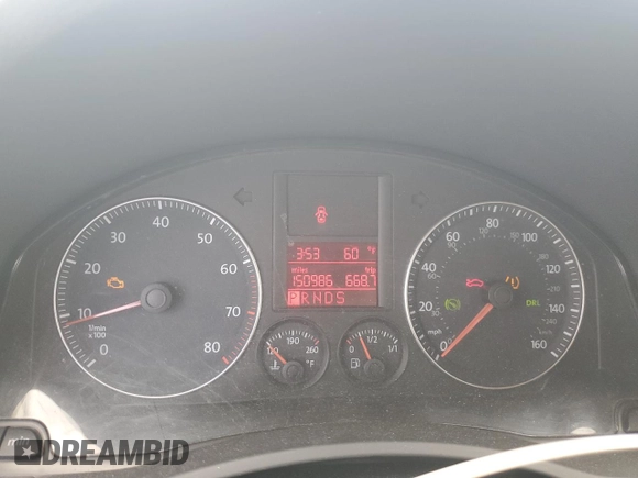 2009 Volkswagen Jetta SE with VIN 3VWRZ71K79M168084, listed as a Copart auction lot 57854825 with 150,986 mi miles and Salvage title. Bid and sale history available at DreamBid. Image 9.