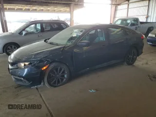 2021 Honda Civic Sedan EX-L with VIN 19XFC1F75ME208156, listed as a Copart auction lot 46668245 with 46,378 mi miles and Salvage Title. Bid and sale history available at carsss.com. Image 1.