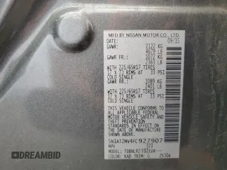 2015 Nissan Rogue SL with VIN 5N1AT2MV4FC927907, listed as a Copart auction lot 54655225 with 143,453 mi miles and Salvage Title. Bid and sale history available at DreamBid. Image 13.