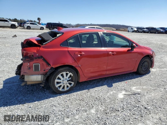2021 Toyota Corolla LE with VIN JTDEPMAE9MJ138087, listed as a Copart auction lot 47800135 with 46,969 mi miles and Salvage Title. Bid and sale history available at DreamBid. Image 3.