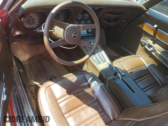 1976 Chevrolet Corvette with VIN 1Z37L6S405318, listed as a Copart auction lot 61433005 with 125,438 mi miles and Salvage title. Bid and sale history available at DreamBid. Image 8.