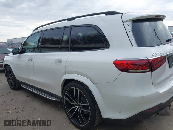 2021 Mercedes-Benz GLS 580 with VIN 4JGFF8GEXMA445382, listed as a IAAI auction lot 40991874 with 51,955 mi miles and . Bid and sale history available at DreamBid. Image 15.