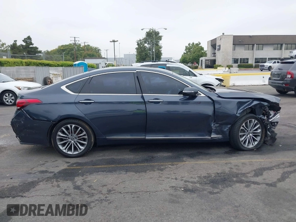 2017 Genesis G80 3.8L with VIN KMHGN4JE9HU181178, listed as a IAAI auction lot 42570337 with 84,104 mi miles and . Bid and sale history available at DreamBid. Image 13.