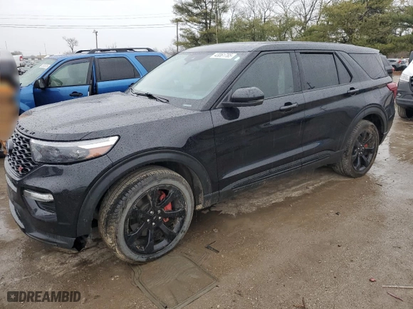 2021 Ford Explorer ST with VIN 1FM5K8GC1MGB65224, listed as a Copart auction lot 43061785 with 33,137 mi miles and Salvage Title. Bid and sale history available at carsss.com. Image 1.