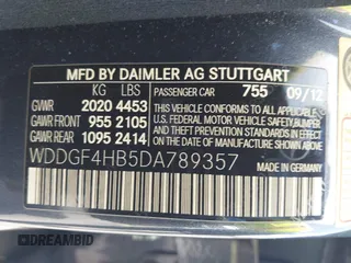 2013 Mercedes-Benz C 250 Sport with VIN WDDGF4HB5DA789357, listed as a IAAI auction lot 42176547 with 139,299 mi miles and . Bid and sale history available at carsss.com. Image 9.
