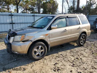 2006 Honda Pilot EX-L with VIN 5FNYF28576B008913, listed as a Copart auction lot 50596035 with 172,341 mi miles and Salvage Title. Bid and sale history available at carsss.com. Image 1.