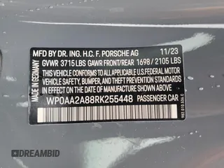 2024 Porsche 718 Cayman z VIN WP0AA2A88RK255448, wystawiony jako Copart lot #49847655 z przebiegiem 16 047 mil mil oraz Szkody całkowita. Historia ofert i sprzedaży dostępna na DreamBid. Obrazek 13.