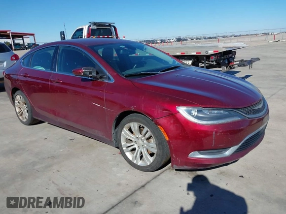2015 Chrysler 200 Limited with VIN 1C3CCCAB0FN547971, listed as a IAAI auction lot 41270330 with 201,251 mi miles. Bid and sale history available at carsss.com. Image 1.