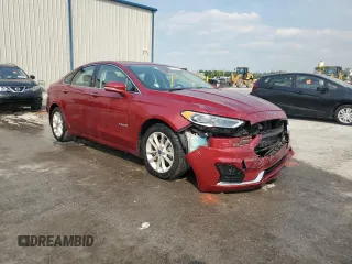 2019 Ford Fusion Hybrid SEL with VIN 3FA6P0MU9KR136851, listed as a Copart auction lot 51752575 with 104,637 mi miles and Salvage Title. Bid and sale history available at carsss.com. Image 4.
