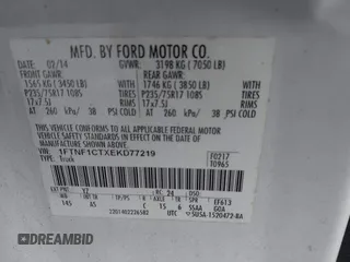 2014 Ford F-150 XL with VIN 1FTNF1CTXEKD77219, listed as a IAAI auction lot 42777146 with 141,338 mi miles and . Bid and sale history available at DreamBid. Image 9.