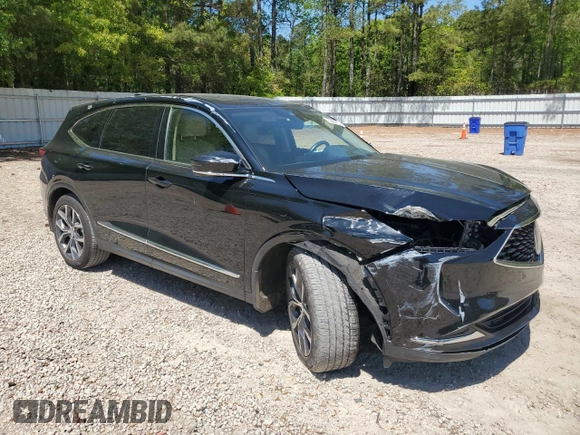 2022 Acura MDX w/Technology Package with VIN 5J8YD9H44NL001310, listed as a Copart auction lot 52868135 with 42,859 mi miles and Salvage Title. Bid and sale history available at carsss.com. Image 4.
