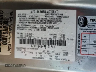2009 Ford Mustang with VIN 1ZVHT84N495121741, listed as a Copart auction lot 85447264 with 165,247 mi miles and Salvage title. Bid and sale history available at DreamBid. Image 14.