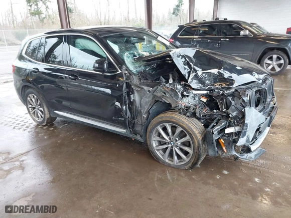 2018 BMW X3 xDrive30i with VIN 5UXTR9C58JLC76989, listed as a IAAI auction lot 41852158 with 76,202 mi miles. Bid and sale history available at carsss.com. Image 1.