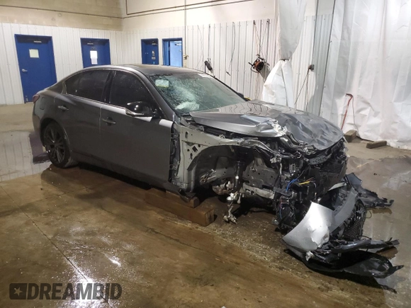 2020 Infiniti Q50 Pure with VIN JN1EV7AP8LM203925, listed as a Copart auction lot 74701834 with Not provided miles and Salvage title. Bid and sale history available at DreamBid. Image 4.