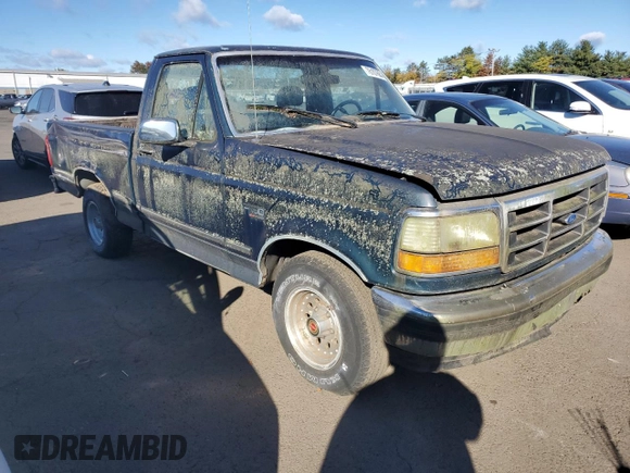 1992 Ford F-150 with VIN 1FTDF15NXNNB01339, listed as a Copart auction lot 76107684 with 124,732 mi miles and Clean title. Bid and sale history available at DreamBid. Image 4.