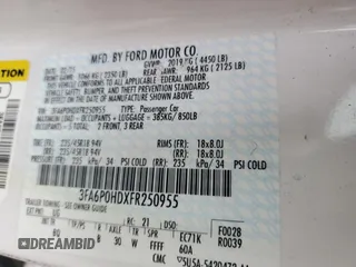 2015 Ford Fusion SE with VIN 3FA6P0HDXFR250955, listed as a Copart auction lot 50782515 with 150,767 mi miles and Non Repairable. Bid and sale history available at carsss.com. Image 12.