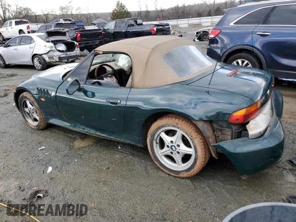 1996 BMW 3 Series Z3 1.9 with VIN 4USCH7329TLB71714, listed as a Copart auction lot 41388935 with 108,570 mi miles and Salvage Title. Bid and sale history available at carsss.com. Image 2.