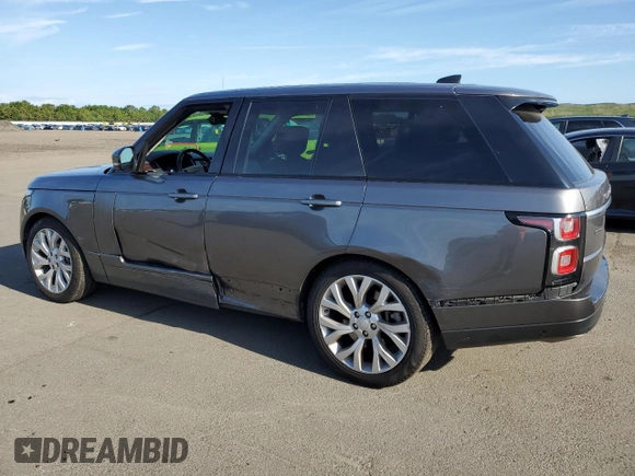 2018 Land Rover Range Rover with VIN SALGS2RE9JA380477, listed as a Copart auction lot 63457955 with 46,568 mi miles and Salvage title. Bid and sale history available at DreamBid. Image 2.