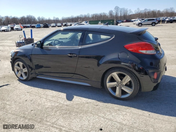 2013 Hyundai Veloster Turbo w/Black Int with VIN KMHTC6AE6DU101023, listed as a Copart auction lot 49153795 with 91,356 mi miles and Salvage Title. Bid and sale history available at carsss.com. Image 2.