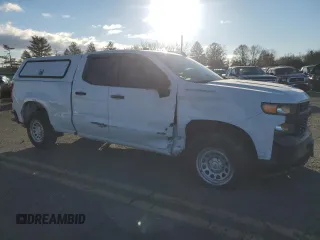 2020 Chevrolet Silverado 1500 Work Truck with VIN 1GCRYAEH1LZ325700, listed as a Copart auction lot 81700634 with 53,251 mi miles and Salvage Title. Bid and sale history available at carsss.com. Image 4.