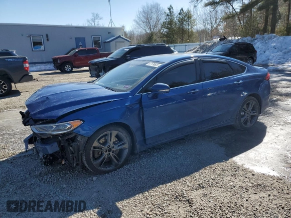 2017 Ford Fusion Sport with VIN 3FA6P0VPXHR331682, listed as a Copart auction lot 47174825 with 109,477 mi miles and Salvage Title. Bid and sale history available at carsss.com. Image 1.