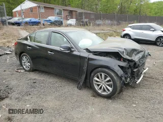 2015 Infiniti Q50 Premium with VIN JN1BV7AR1FM393334, listed as a Copart auction lot 53774125 with Not provided miles and Salvage title. Bid and sale history available at DreamBid. Image 4.