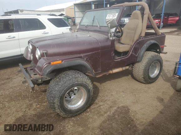 1978 Jeep CJ z VIN J8F83EH126023, wystawiony jako Copart lot #51271905 z przebiegiem 79 999 mil mil oraz Tytuł czysty. Historia ofert i sprzedaży dostępna na DreamBid. Obrazek 1.
