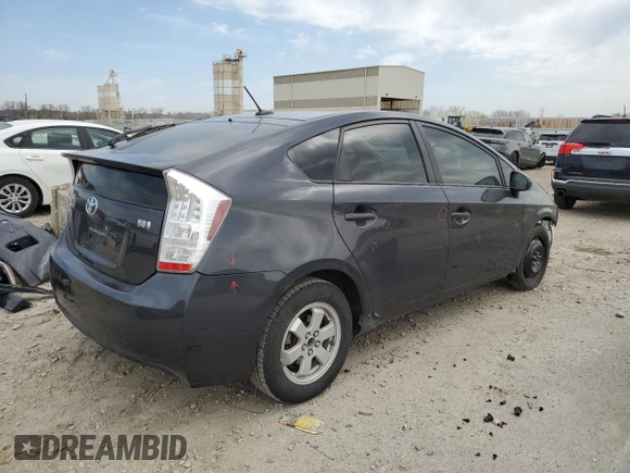 2011 Toyota Prius I with VIN JTDKN3DU9B1470078, listed as a Copart auction lot 52584365 with 279,784 mi miles and Salvage Title. Bid and sale history available at carsss.com. Image 3.