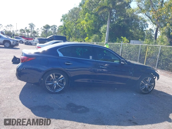 2021 Infiniti Q50 3.0t SENSORY with VIN JN1EV7CP9MM707723, listed as a IAAI auction lot 41834111 with 56,787 mi miles. Bid and sale history available at carsss.com. Image 14.