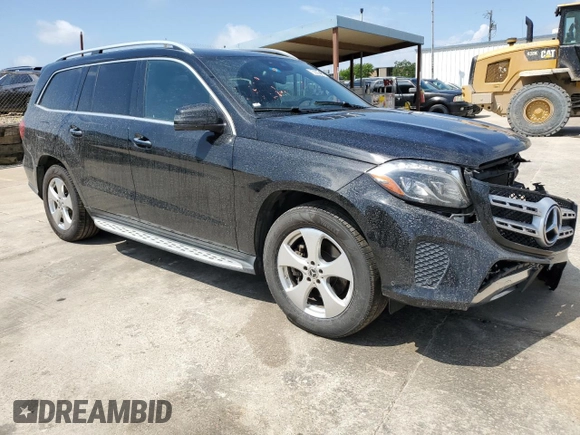 2017 Mercedes-Benz GLS 450 with VIN 4JGDF6EE7HA985714, listed as a Copart auction lot 53580884 with 87,158 mi miles and Salvage Title. Bid and sale history available at DreamBid. Image 4.