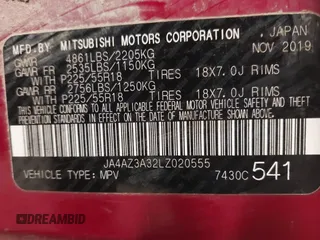 2020 Mitsubishi Outlander ES z VIN JA4AZ3A32LZ020555, wystawiony jako IAAI lot #41549716 z przebiegiem 116 678 mil mil oraz . Historia ofert i sprzedaży dostępna na DreamBid. Obrazek 9.