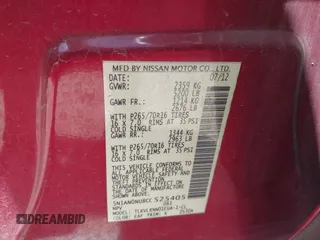 2012 Nissan Xterra X z VIN 5N1AN0NU8CC525405, wystawiony jako IAAI lot #42014722 z przebiegiem 136 866 mil mil oraz . Historia ofert i sprzedaży dostępna na DreamBid. Obrazek 9.
