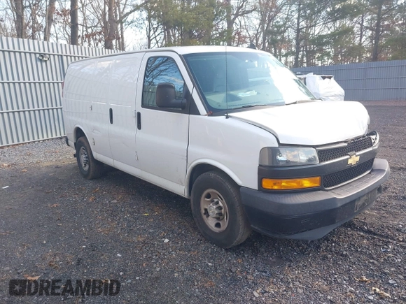 2020 Chevrolet Express Cargo with VIN 1GCWGAFPXL1145075, listed as a IAAI auction lot 41215528 with 115,466 mi miles and . Bid and sale history available at DreamBid. Image 1.