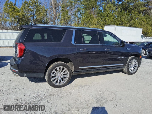 2023 GMC Yukon XL Denali with VIN 1GKS1JKL7PR237405, listed as a Copart auction lot 43747105 with 47,852 mi miles and Clean Title. Bid and sale history available at carsss.com. Image 3.