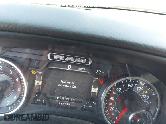 2019 Ram 1500 Big Horn z VIN 1C6RRFFG5KN803260, wystawiony jako IAAI lot #41847656 z przebiegiem 135 753 mil mil oraz . Historia ofert i sprzedaży dostępna na DreamBid. Obrazek 7.