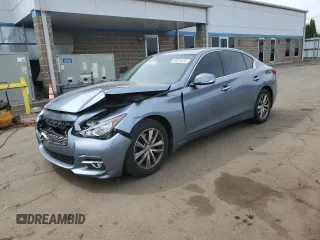 2015 Infiniti Q50 Premium with VIN JN1BV7AR6FM415683, listed as a Copart auction lot 54674435 with 167,553 mi miles and Salvage Title. Bid and sale history available at DreamBid. Image 1.