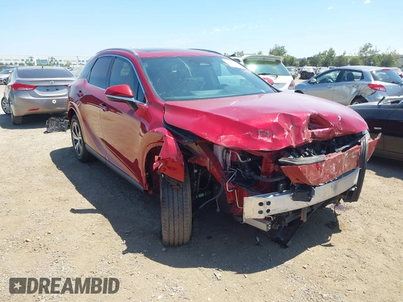 2023 Lexus RX 350h z VIN 2T2BBMCA1PC007338, wystawiony jako IAAI lot #42630893 z przebiegiem 15 355 mil mil oraz . Historia ofert i sprzedaży dostępna na DreamBid. Obrazek 1.