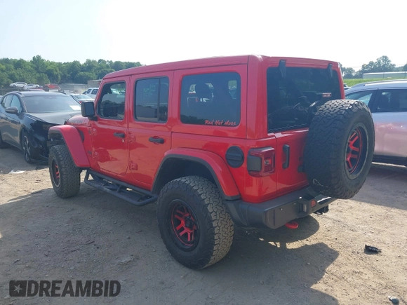 2022 Jeep Wrangler Unlimited Rubicon with VIN 1C4HJXFG0NW100620, listed as a IAAI auction lot 42534993 with 21,614 mi miles and . Bid and sale history available at DreamBid. Image 3.