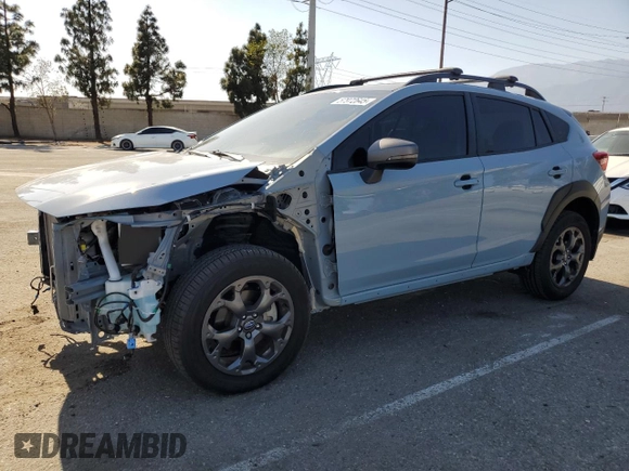 2022 Subaru Crosstrek Special Sports z VIN JF2GTHSC5NH280584, wystawiony jako Copart lot #57972645 z przebiegiem 8 385 mil mil oraz Szkoda całkowita • Salvage title. Historia ofert i sprzedaży dostępna na DreamBid. Obrazek 1.
