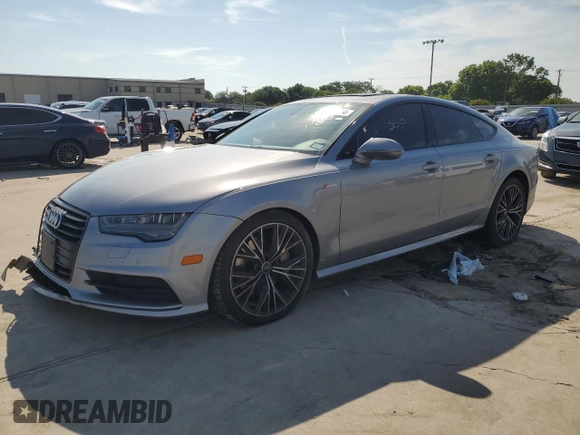 2017 Audi A7 Premium Plus with VIN WAUW2AFC6HN039280, listed as a Copart auction lot 55143424 with Not Provided miles and Salvage Title. Bid and sale history available at carsss.com. Image 1.