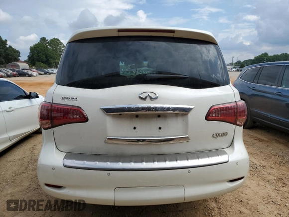2017 Infiniti QX80 with VIN JN8AZ2NF8H9640603, listed as a Copart auction lot 60391994 with 120,152 mi miles and Salvage Title. Bid and sale history available at carsss.com. Image 6.