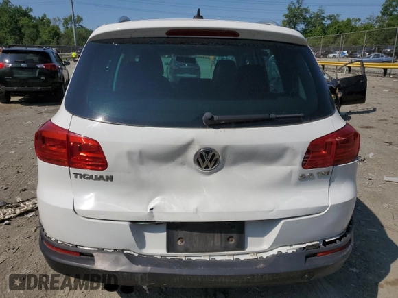 2012 Volkswagen Tiguan SEL with VIN WVGAV7AX0CW535644, listed as a Copart auction lot 54335534 with 156,079 mi miles and Salvage Title. Bid and sale history available at DreamBid. Image 6.