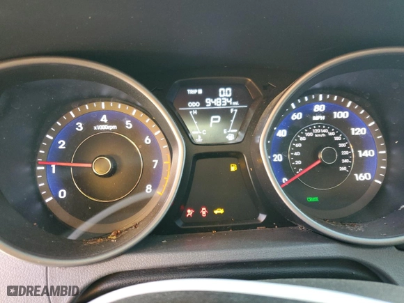 2013 Hyundai Elantra GLS with VIN 5NPDH4AE7DH369510, listed as a Copart auction lot 49780505 with 94,834 mi miles and Salvage Title. Bid and sale history available at carsss.com. Image 9.