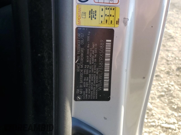 2007 BMW 3 Series 335i with VIN WBAWL73587PX50889, listed as a Copart auction lot 85985264 with 120,312 mi miles and Salvage Title. Bid and sale history available at carsss.com. Image 13.