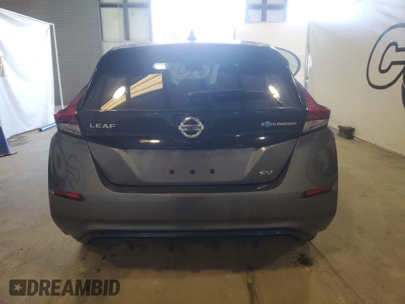 2022 Nissan LEAF SV with VIN 1N4AZ1CV8NC555264, listed as a Copart auction lot 45670885 with 27,089 mi miles and Salvage Title. Bid and sale history available at DreamBid. Image 6.
