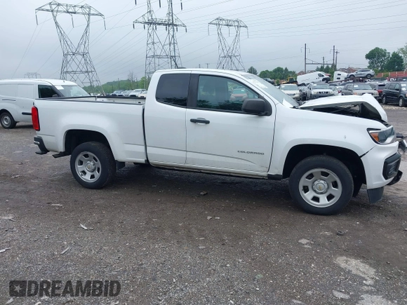 2021 Chevrolet Colorado 2WD Work Truck with VIN 1GCHSBEA9M1104836, listed as a IAAI auction lot 42273670 with 60,646 mi miles and . Bid and sale history available at DreamBid. Image 14.