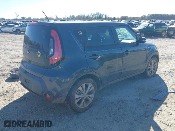 2014 Kia Soul + with VIN KNDJP3A52E7049016, listed as a IAAI auction lot 41145523 with 106,715 mi miles. Bid and sale history available at carsss.com. Image 4.