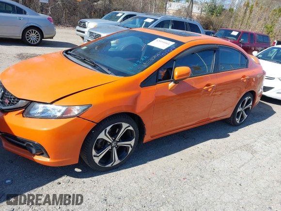 2015 Honda Civic Sedan Si with VIN 2HGFB6E53FH701374, listed as a IAAI auction lot 42051001 with 121,037 mi miles. Bid and sale history available at carsss.com. Image 14.