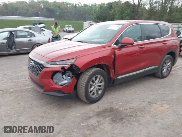 2019 Hyundai Santa Fe SE with VIN 5NMS2CAD5KH053852, listed as a IAAI auction lot 41962062 with 127,177 mi miles. Bid and sale history available at carsss.com. Image 17.